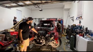 LS Swap 350Z starts Cage painting and wiring [upl. by Ynohtnael]