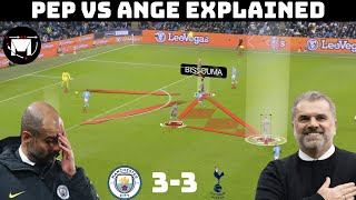 Pep And Anges Epic Battle  Tactical Analysis  Man City 33 Tottenham [upl. by Annawit]