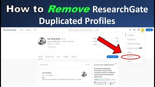 How to Remove ResearchGate Duplicated Profiles [upl. by Rhoads92]