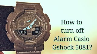 How to turn off Alarm on a Casio Gshock Watch 5081 Manual [upl. by Opportuna]