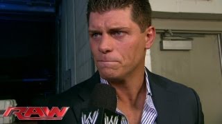 Cody Rhodes reacts to getting fired Raw Sept 2 2013 [upl. by Yendis]