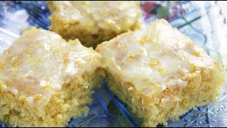 One Bowl Lemon Brownies  Super Easy Recipe [upl. by Anahsed]