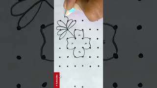 Easy Latest Dotted Rangoli ytshorts viralshorts trending [upl. by Eycats]