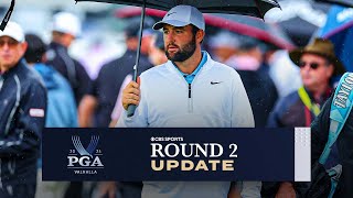 2024 PGA Championship ROUND 2 UPDATE Scottie Scheffler Back At Valhalla To Begin His Round [upl. by Anatniuq]