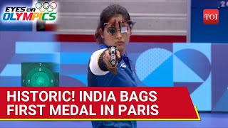 Olympics 2024 Indias Manu Bhaker Scripts History Ends 12Yr Wait For Shooting Medal [upl. by Suckram]