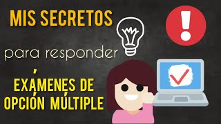 EXÁMENES DE OPCIÓN MÚLTIPLE  Mis SECRETOS TIPS y RECOMENDACIONES  MI MAESTRA VIRTUAL [upl. by Nerine]