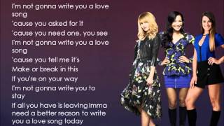 Glee  Love Song Lyrics [upl. by Hutner228]