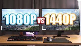 Is Full HD enough at 27inch 1080P vs 1440P 27inch gaming monitors [upl. by Michail]