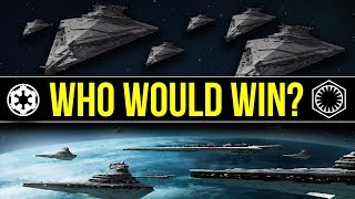 Snokes Fleet The Last Jedi vs The Imperial Fleet at Endor  Star Wars Who Would Win [upl. by Cuttie]