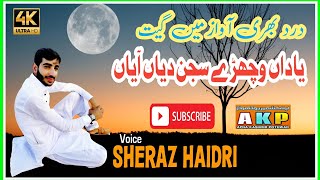 Yadan Vichrhy Sajan Diyan Aiyan  Sheraz Haidri  Beautiful Voice  Full Hd 2024 [upl. by Aihsema]