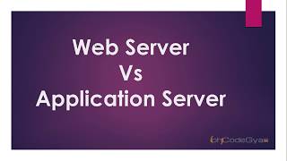 Web Server Vs Application Server [upl. by Rekcut]