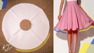 HOW TO MAKE FULL CIRCLE SKIRT PATTERN  KIM DAVE [upl. by Kieran851]