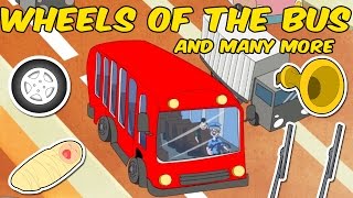 Wheels On The Bus  Fun Kids Nursery Rhymes Compilation [upl. by Alemrac529]