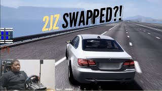 SWAPPING A BUILT BIG TURBO 2JZ INTO A BMW 335i 3DirtyFive  Assetto Corsa Swaps [upl. by Anemolihp]