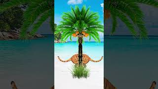 Sea Beach Mirror Tree Crack Magic Video Tiger Dinosaur amp Monster Hunting viral funny vfxind [upl. by Enrev]