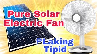 Pwede sa Solar Pwede sa Koryente Lithium Battery Solar Electric Fan [upl. by Rumery173]