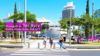 TEL AVIV Dizengoff Street TODAY Virtual Walk [upl. by Assennev]