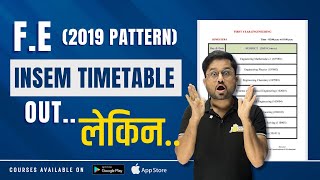 FE 2019 Pattern Insem Timetable Out Things you must know  sppu  Aalsi Engineer  Rounak Sir [upl. by Sharlene849]