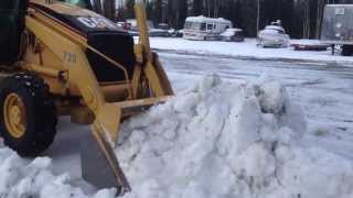 Cat 420D Plowing Snow [upl. by Sheela]