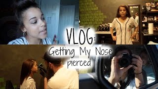 VLOG Getting My Nose Pierced I FAINT [upl. by Camella]