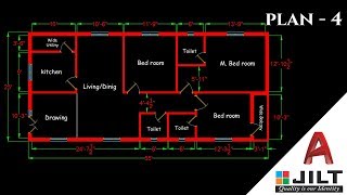 Making a Simple Floor Plan  4 in Autocad 2018 [upl. by Natsirhc]