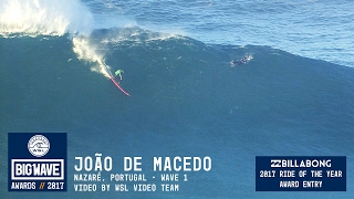 João De Macedo at Nazaré 1 2017 Billabong Ride of the Year Entry  WSL Big Wave Awards [upl. by Cornell]