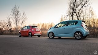 Электромобили Fiat 500 electric vs Chevrolet Spark EV ТестДрайвYouCar Lavrik [upl. by Devonne988]