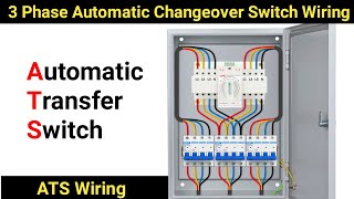 3 Phase Automatic Changeover Switch Wiring  3 Phase ATS Wiring  Changeover Switch Wiring  ATS [upl. by Enaitsirhc]