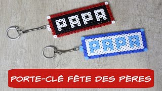 PorteClé pour la Fête des Pères en perles à repasser [upl. by Monie]