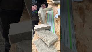 Cutting hemp insulation with Festool insulation saw [upl. by Airitac]