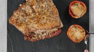 Love Natural Food Costillar de cerdo con tomates gratinados [upl. by Yrrep]