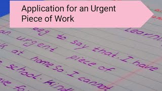 Application For an Urgent Piece Of Work ضروری کام کی درخواست  viral video [upl. by Suruat]