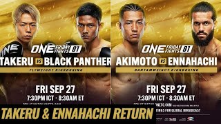 Takeru Segawa amp Ilias Ennahachi Return At ONE Friday Fights 81  Fight News [upl. by Inajna]