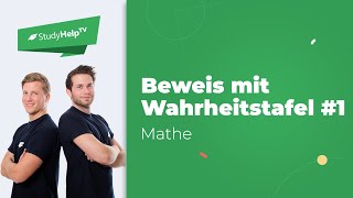 Aussagenlogik  Nachweis mit Wahrheitstafel  Beispiel 1 StudyHelp [upl. by Etnahsal]