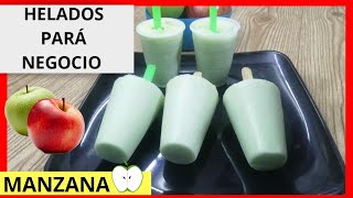 DELICIOSOS HELADOS CASEROS CREMOSOS DE MANZANAHELADO CASERO DE MANZANA [upl. by Lana536]