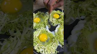 Cabbage Egg Omelet recipe  ගෝවා රසම විදිහට 😋😋😋 [upl. by Yodlem]