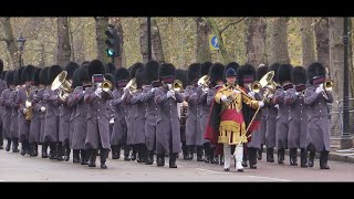 Remembrance Sunday 2014 London The Military Bands [upl. by Lleoj613]