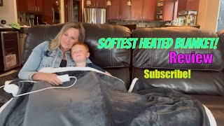 Best softest heated blanket machine washable amazon review SUBSCRIBE [upl. by Alol812]