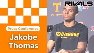 Tennessee DB MTSU transfer Jakobe Thomas meets with media [upl. by Neri]