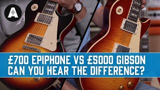 Battle of the 59 Les Pauls  Epiphone 1959 Standard vs Gibson Custom Shop [upl. by Mckenzie134]