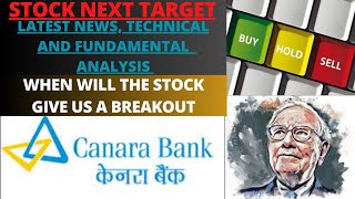 CANARA BANK SHARE LATEST NEWS WITH FUNDAMENTAL amp TECHNICAL ANALYSIS  CANARA BANK SHARE TARGET [upl. by Anilatsyrc]