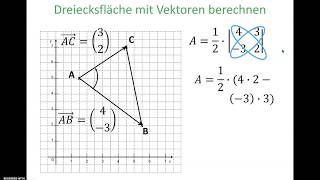 Dreiecksfläche mit Vektoren berechnen [upl. by Dell]