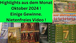 Highlightvideo mit 18 Rubbellosen vom Oktober 2024  Nietenfreies Video [upl. by Iahc]