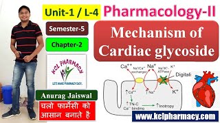 Mechanism of action of Cardiac Glycoside  L4 Chapter 2 Unit1 Pharmacology  II 5th sem [upl. by Comfort516]