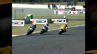 MotoGp Sud Africa 2004 Rossi e Biaggi sorpassi allultimo giro [upl. by Haronid930]