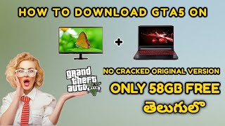 How to download gta5 in laptop for free in telugu  THE TOXIC BOY [upl. by Alleen]