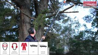 Adjustable Pole Pruning Chain Saw  Operation and Safety [upl. by Onailil53]