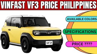 Vinfast VF3 Price Philippines 2025  Electric Car Price Philippines Specifications amp Available Color [upl. by Peddada]