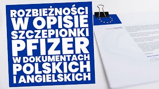 Porównanie charakterystyki szczepionki Pfizer na Covid19 w językach polskim i angielskim [upl. by Nagaet61]