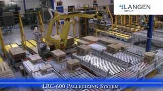 Mpac Langens LRC600 Robotic Palletizing of Multiple Sized Cases [upl. by Ahsienyt68]